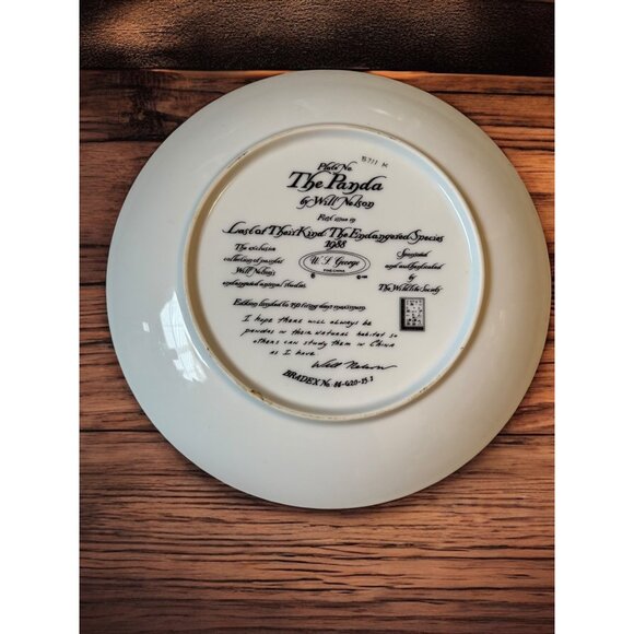 Vintage The Panda By Will Nelson 1988 collector Plate only - Picture 2 of 5